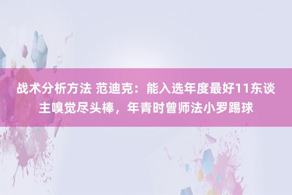 战术分析方法 范迪克：能入选年度最好11东谈主嗅觉尽头棒，年青时曾师法小罗踢球