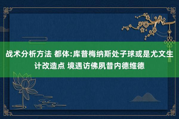 战术分析方法 都体:库普梅纳斯处子球或是尤文生计改造点 境遇访佛夙昔内德维德