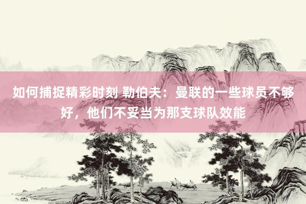 如何捕捉精彩时刻 勒伯夫：曼联的一些球员不够好，他们不妥当为那支球队效能