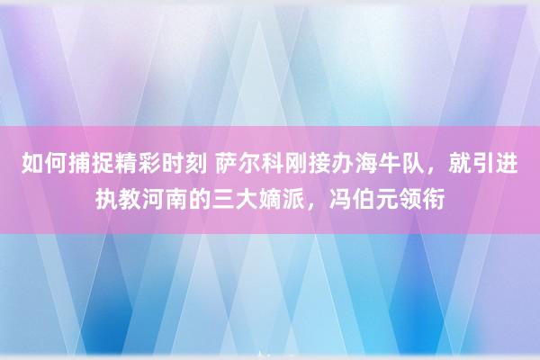 如何捕捉精彩时刻 萨尔科刚接办海牛队，就引进执教河南的三大嫡派，冯伯元领衔